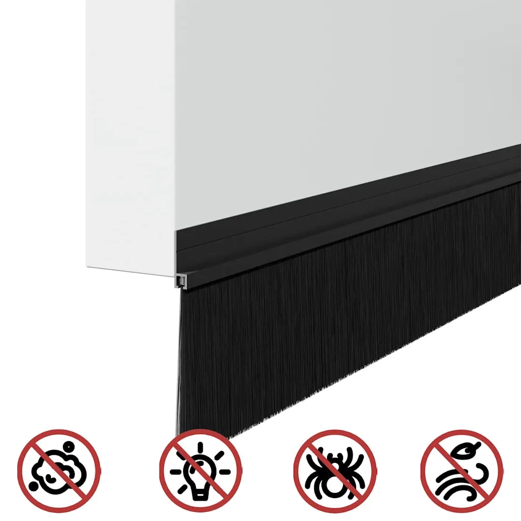 Spazzole per porte autoadesive 2 pz Nero 100 cm CFW6933791