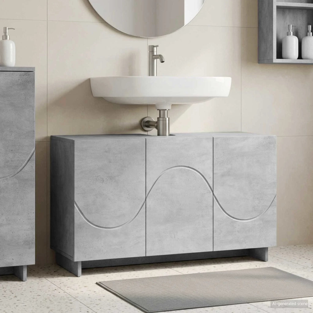 Mobile da bagno Grigio Cemento 101 x 41 x 58 cm 8011624