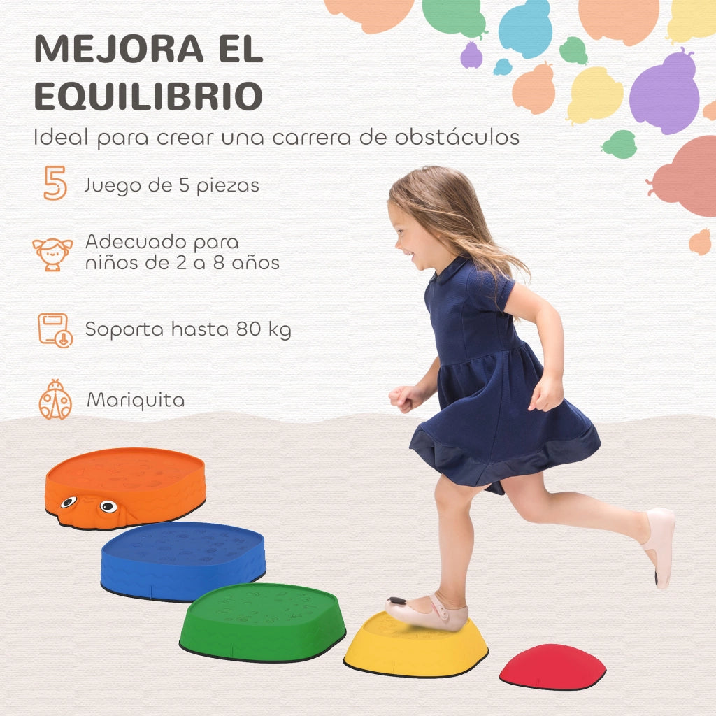 Set di Pietre per Equilibrio Bambini 5 Pezzi ¨C zephmum ¨C Multicolore