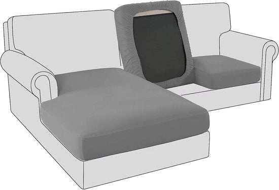 Cuscini per poltrone - Velluto, Resistenti, Grigio scuro - 1 pezzo - Grande