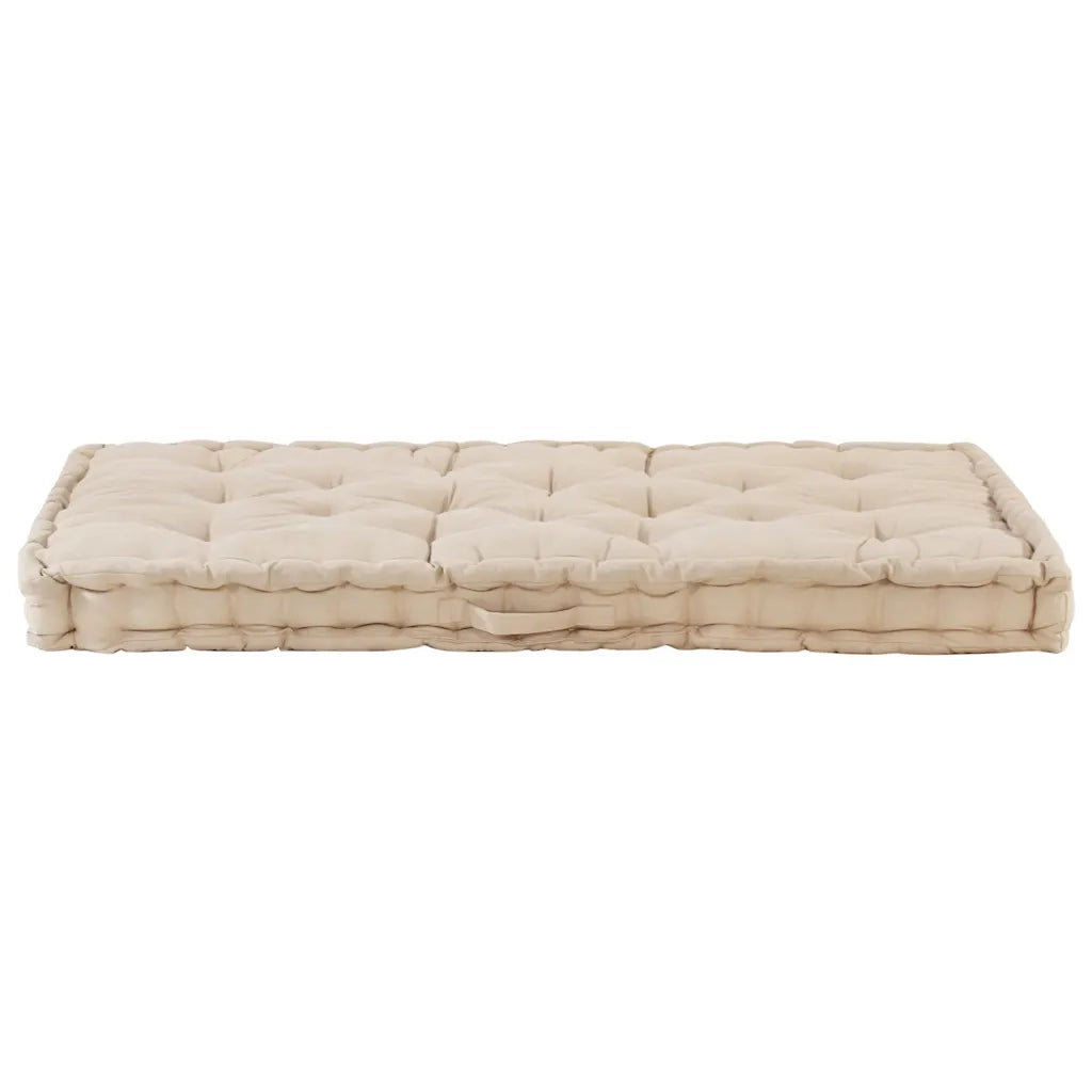 Cuscini per Pallet e Pavimento 2 pz in Cotone Beige 3053637
