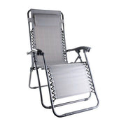 Vette 07670 Sdraio da Giardino Pieghevole Automatica Acciaio Verniciato Textilene 65x89x112 cm colore Bianco