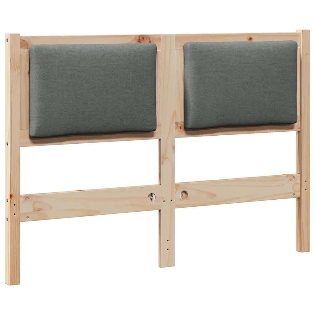 Testiera Altro-Testiera con Cuscini Marrone 135 cm Legno di pino massello 848242