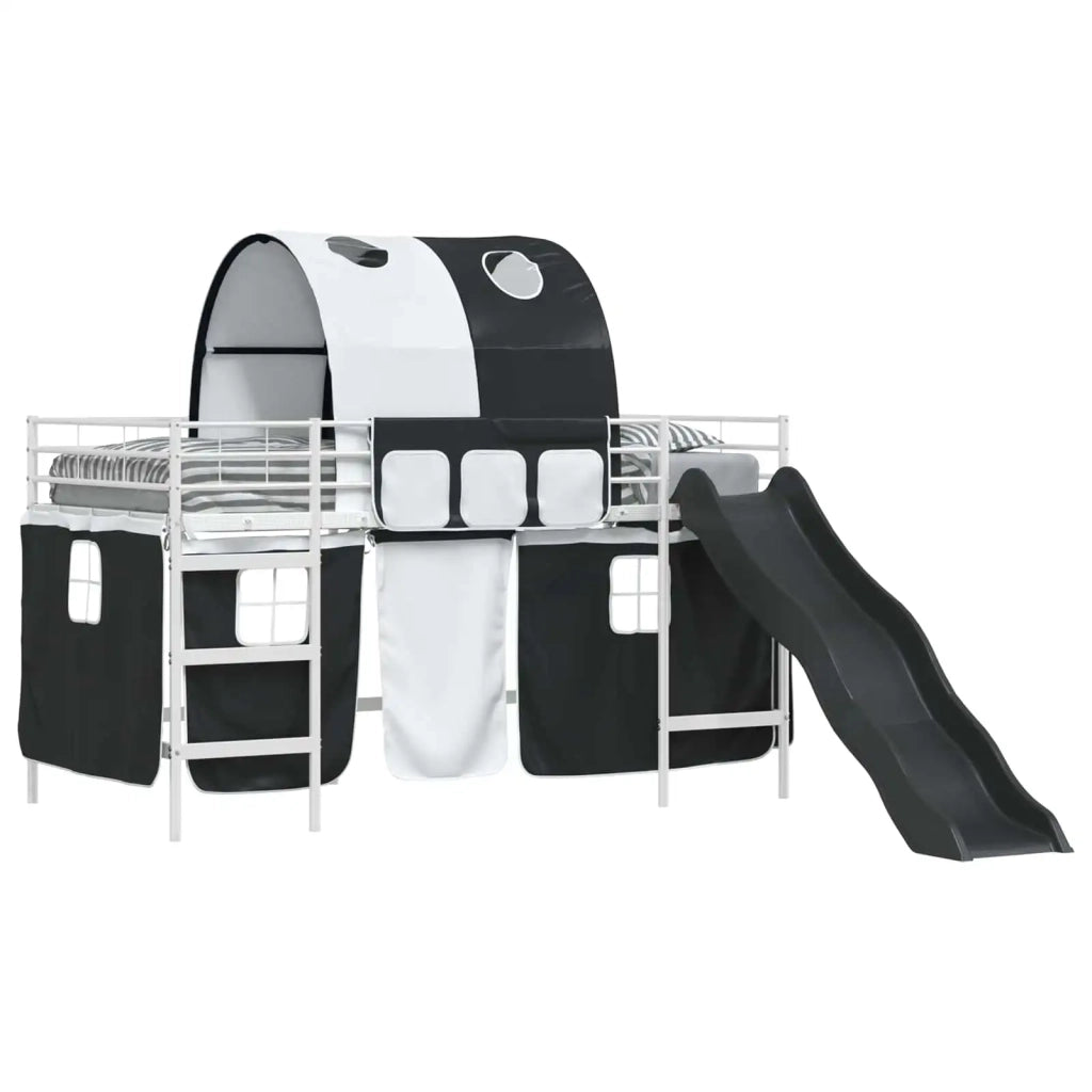 Struttura del letto loft per bambini Bianco e Nero 80 x 200 cm 42020851