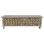 Baule in legno marrone 146x40x45h