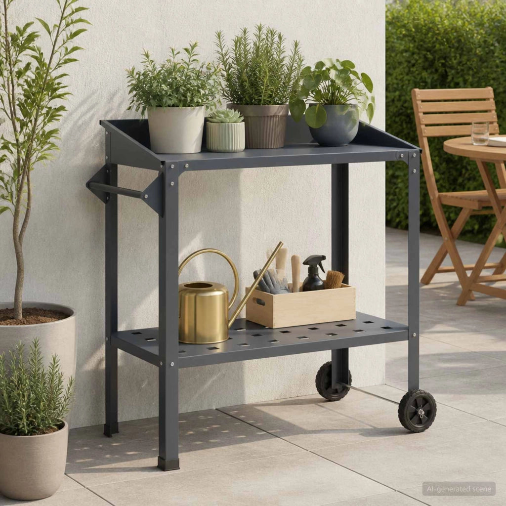 Tavolo da Vaso con Ruote 96 x 50 x 89 cm 8014850