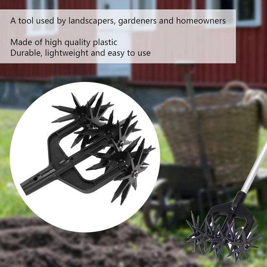 Cultivatore Rotante per Giardini con Funzione 2 in 1 per il Trasporto e la Mescolazione del Terreno con Grasso