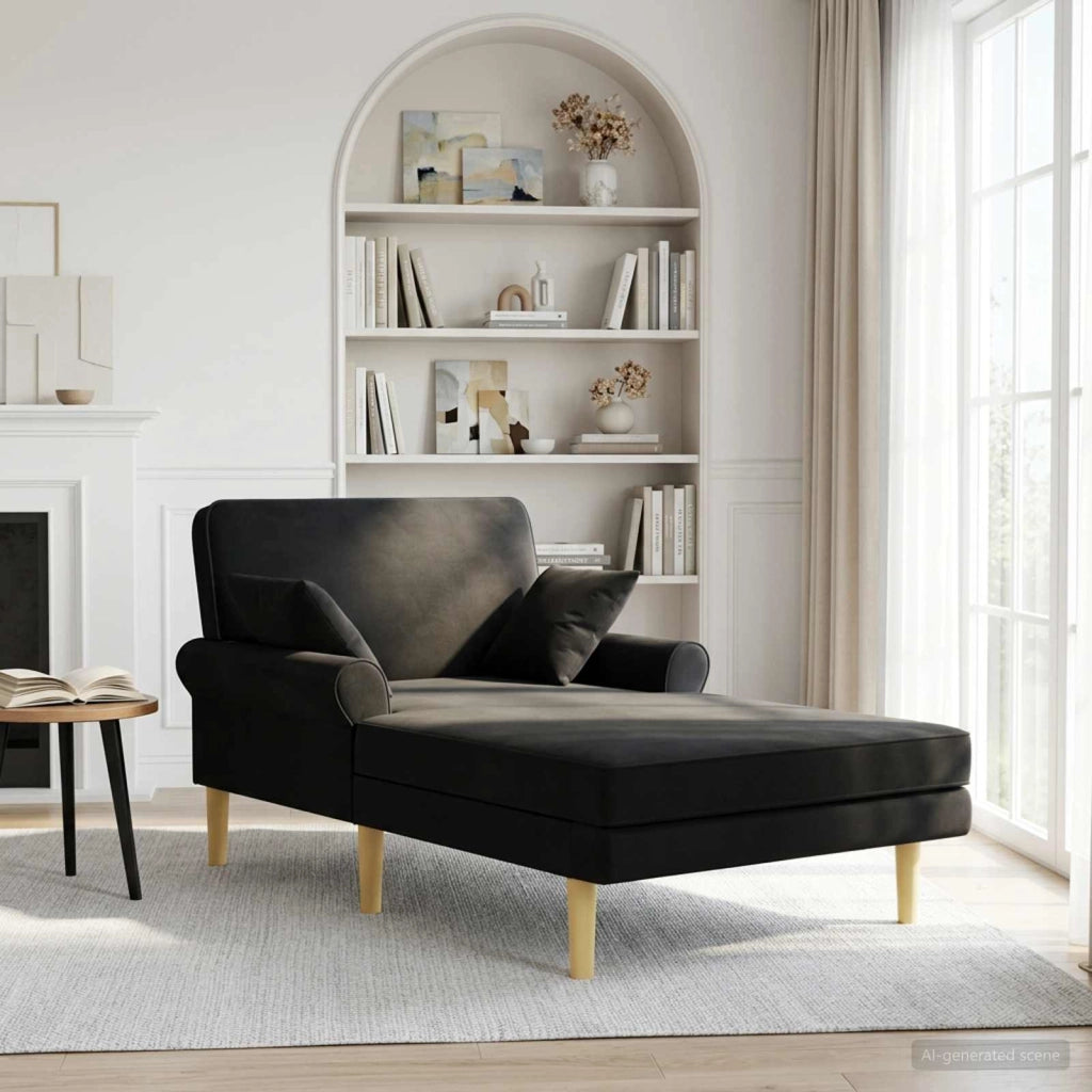 Chaise longue Nero Tessuto 42048083