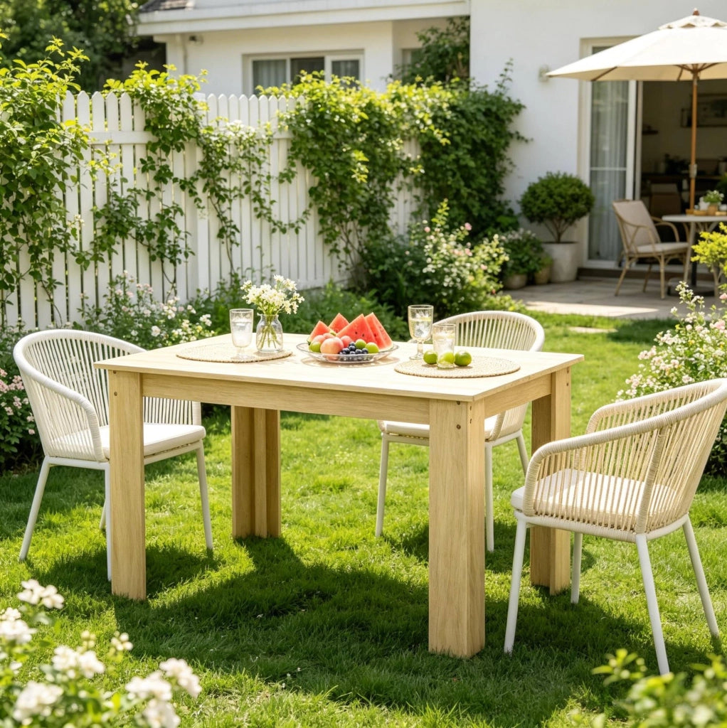 Tavolo da pranzo 120x69x75 cm in truciolato rovere, stabile per sala da pranzo -