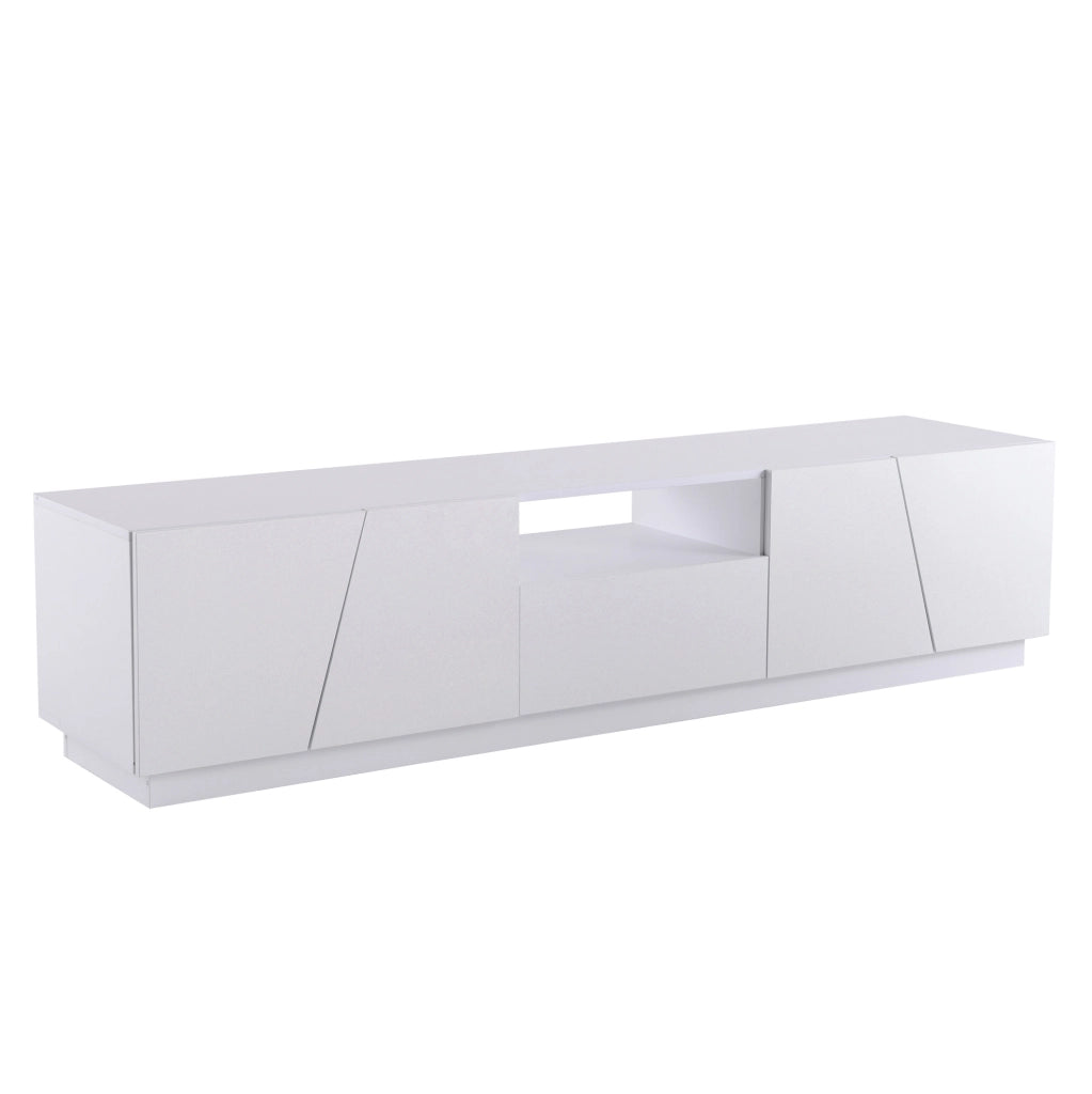 Mobile TV moderno 170 cm bianco con ante segmentate