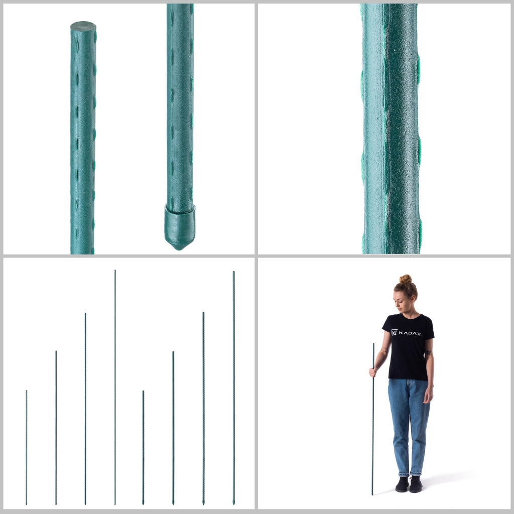 Pali di supporto per piante KADAX da 120 cm, pali per pomodori rivestiti da 11 mm, 5 pezzi