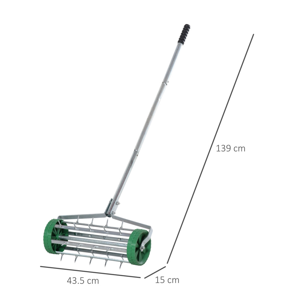 Arieggiatore manuale a rullo 139x43,5x15 cm in acciaio e plastica argento
