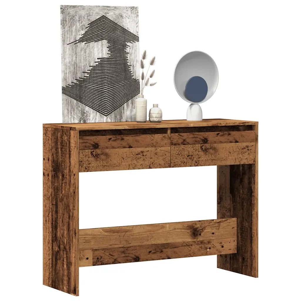 Tavolino Consolle Legno Vecchio 100x35x76,5 cm in Truciolato 856784