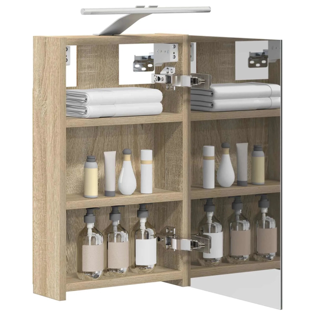 Mobiletto per specchio da bagno Rovere Sonoma 30 x 10,5 x 50 cm 889017