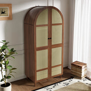 ARMADIO con bastone appendiabiti e cassetti 80x50x179 cm Noce MDF e truciolare
