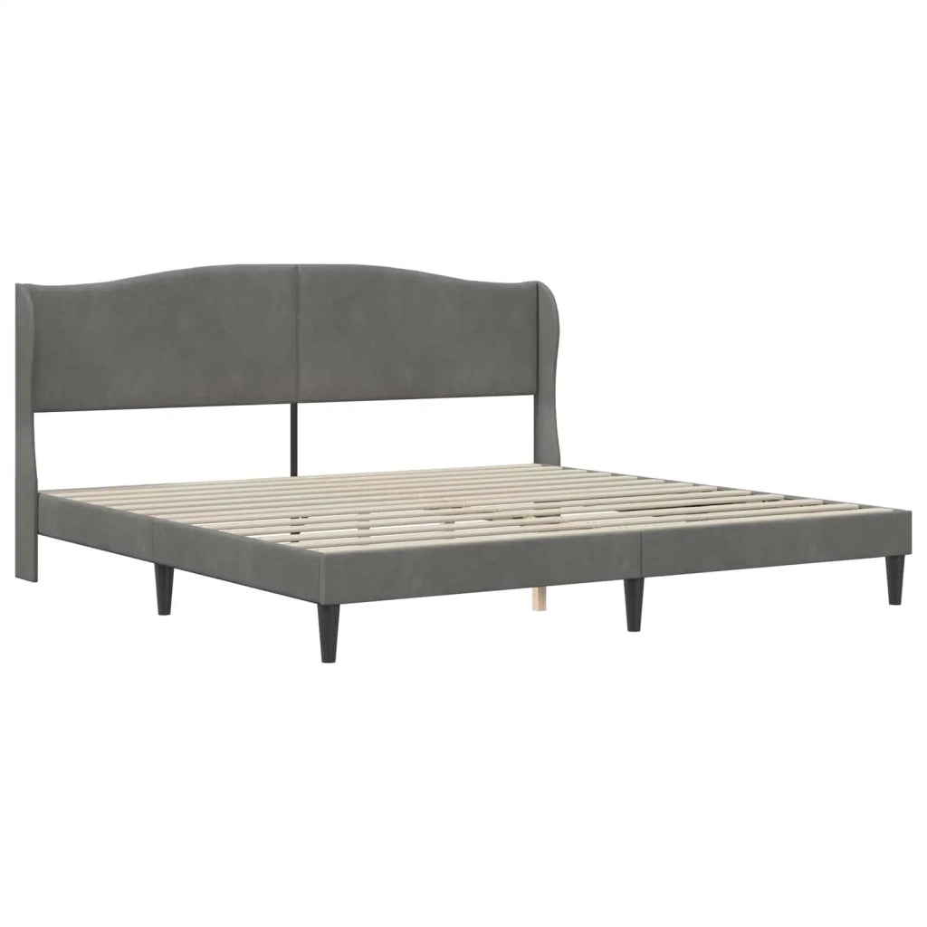 Struttura del letto Grigio Scuro 180 x 200 cm Velluto 3415278