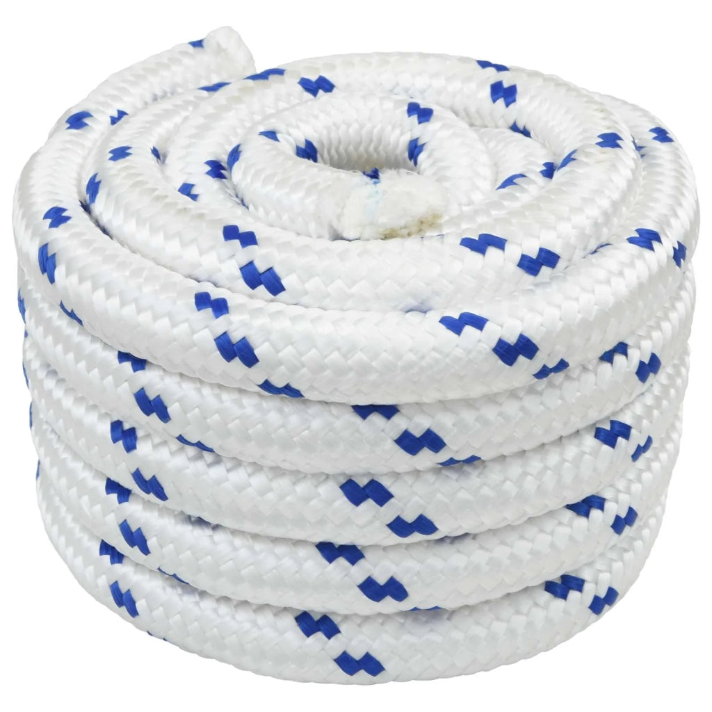 Corda da Barca 6 mm 5 m Bianco e Blu 42029555