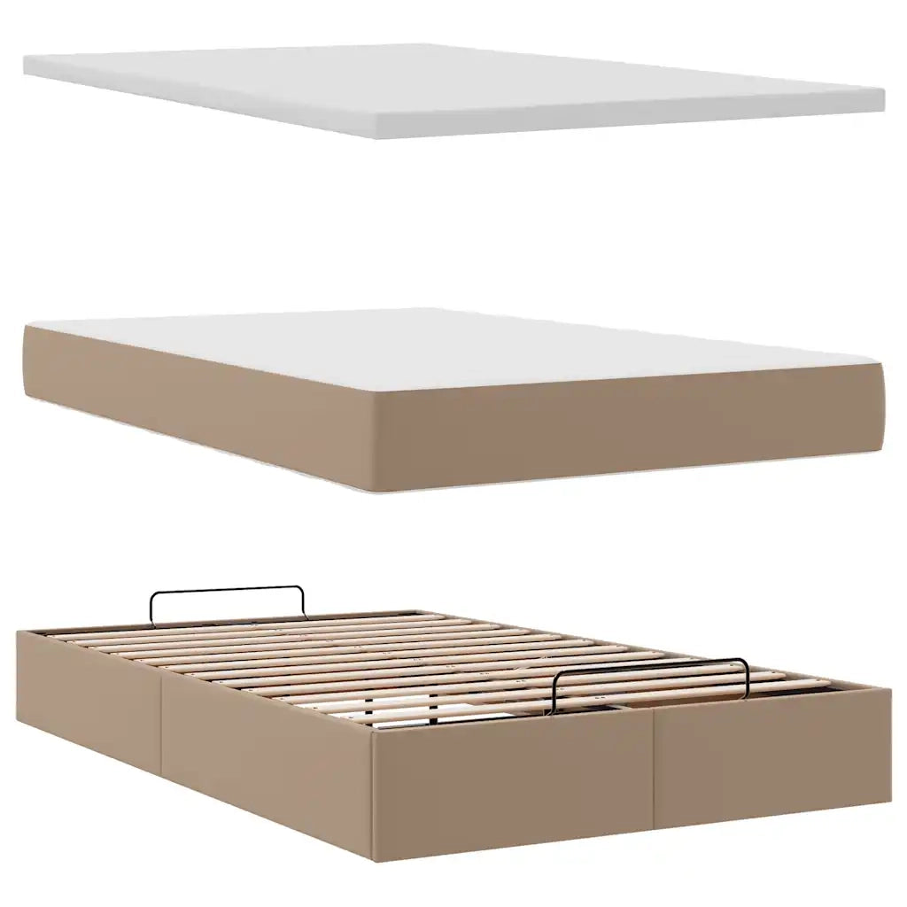 Struttura Letto Pouf con Materasso 120x190 cm Similpelle 3311297