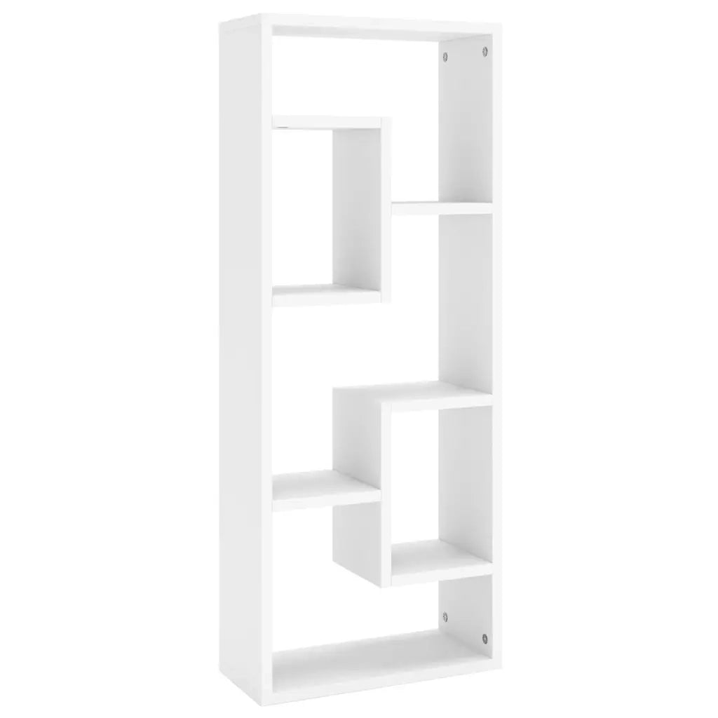 Scaffale a Parete Bianco 36x16x90 cm in Legno Multistrato 803011