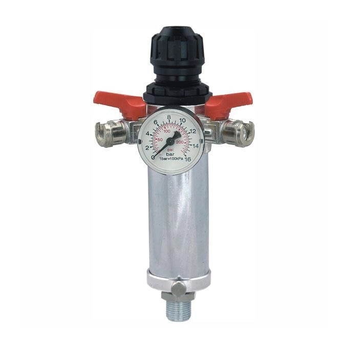 ANI AH100601 31-I Regolatore di Pressione con Filtro e Manometro 2 AIR 0-16 bar Attacco 1-2 BSP colore Nero