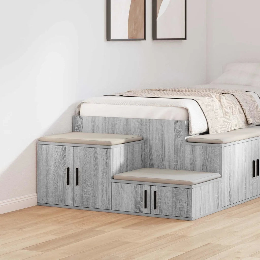 Armadio 2 pcs Grigio Sonoma 118 x 41 x 40 cm Legno multistrato 866664