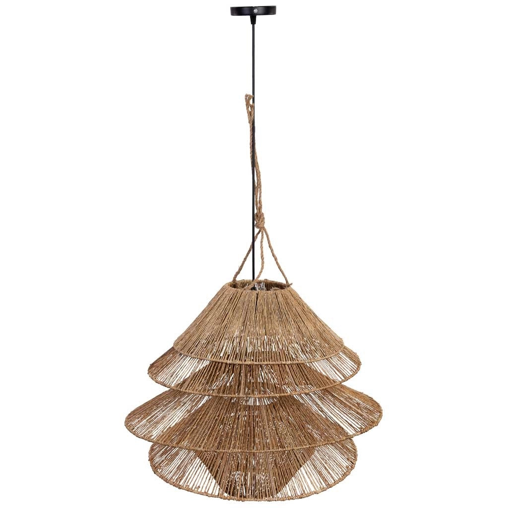 Lampada da soffitto in rattan marrone D60x30h cm