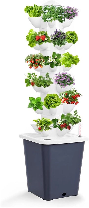 Giardino aeree idrodinamico 30 aperture - 6 livelli - sistema di coltivazione idroponica - progetto spazievitore - progetto robusto - serbatoio acqua 10L
