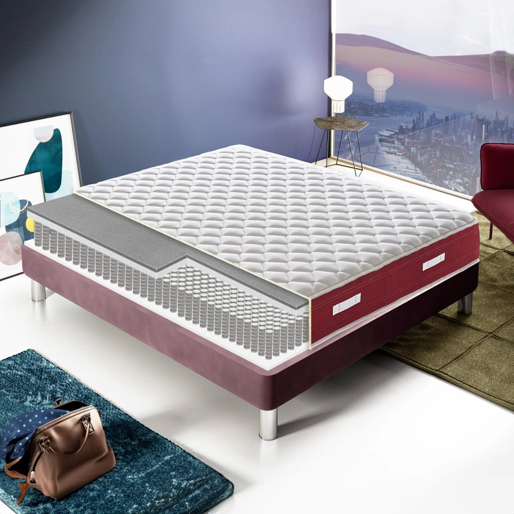 Materasso Piazza e Mezza 140x200 a Molle insacchettate e memory foam  9 zone differenziate