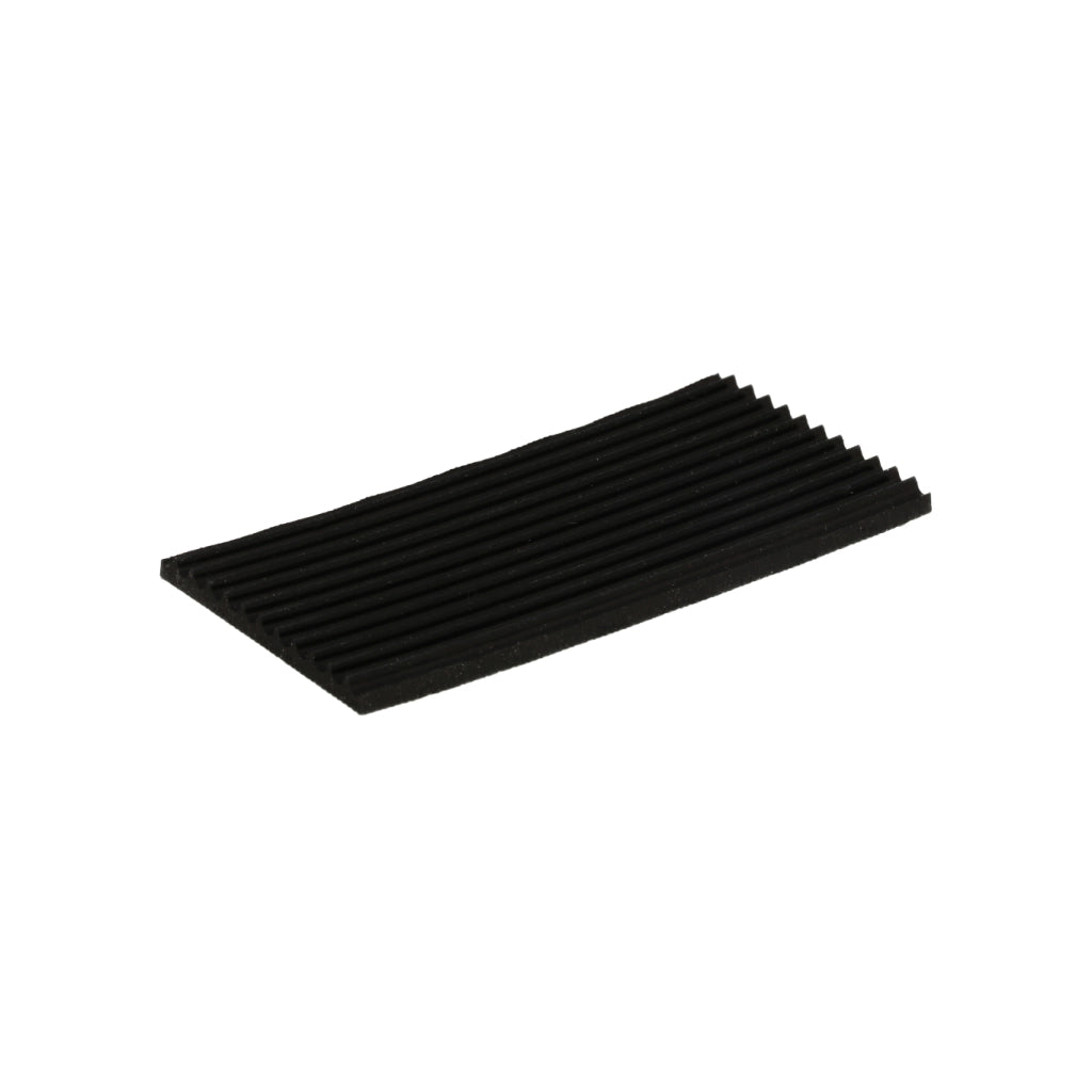 Antiscivolo antivibrazione in gomma nera 35x70 mm. spessore 2,5 mm. 4 pz.