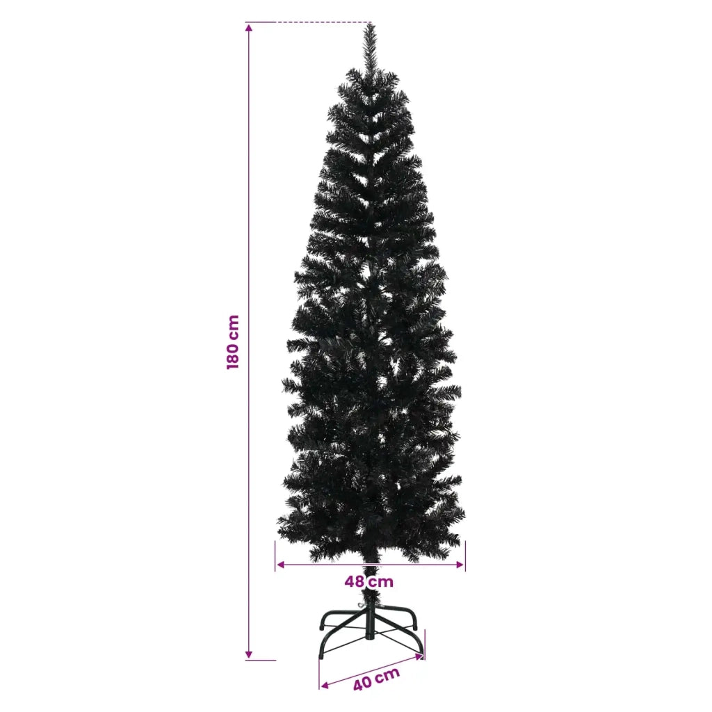 Albero di Natale Artificiale Sottile 180 cm 300 LED 3461117