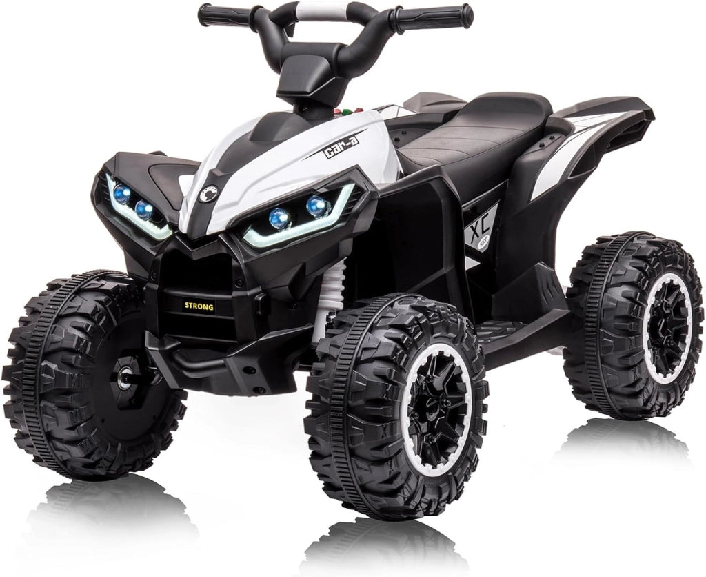 Quad Elettrico per Bambini 12V ATV con Ruote EVA; Telecomando; Sospensioni; Bluetooth e Fari LED