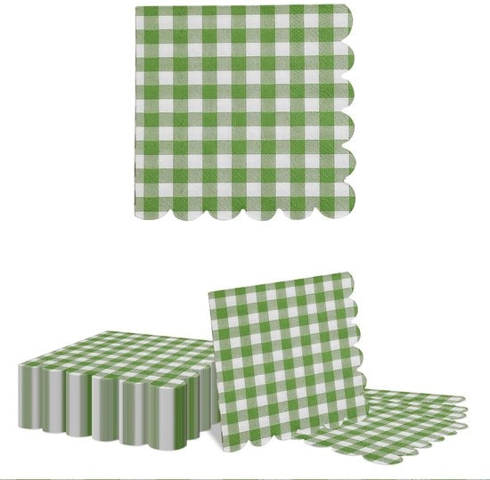 Serviette da tavola da un tempo 40 pezzi - colore verde - misura 33 x 33 cm