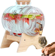 Dispensatore di bevande in vetro per succo, acqua e alcol - Dispensatore decorativo 100% impermeabile per ogni festa