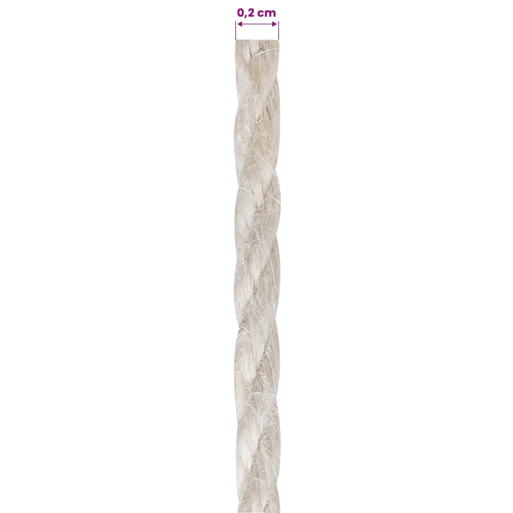 Spago in juta 10 pz 2 mm Bianco 100% juta Tossa 42011647