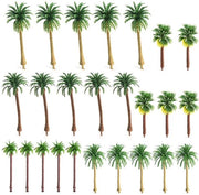 Palme artificiali da giardino 30 pezzi - Alberi in plastica per modello - Decorazioni per paesaggio miniaturizzato - Flessibili e resistenti - Altezza albero 5-9 cm - Progettazione realistica