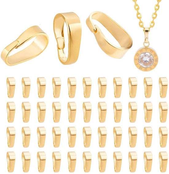 Ferraglie da attacco a chiusura rapida - 18 K finitura dorata - Ideali per la creazione di gioielli - Oro - Chiusure per collane - Accessori creativi per l'oreficeria