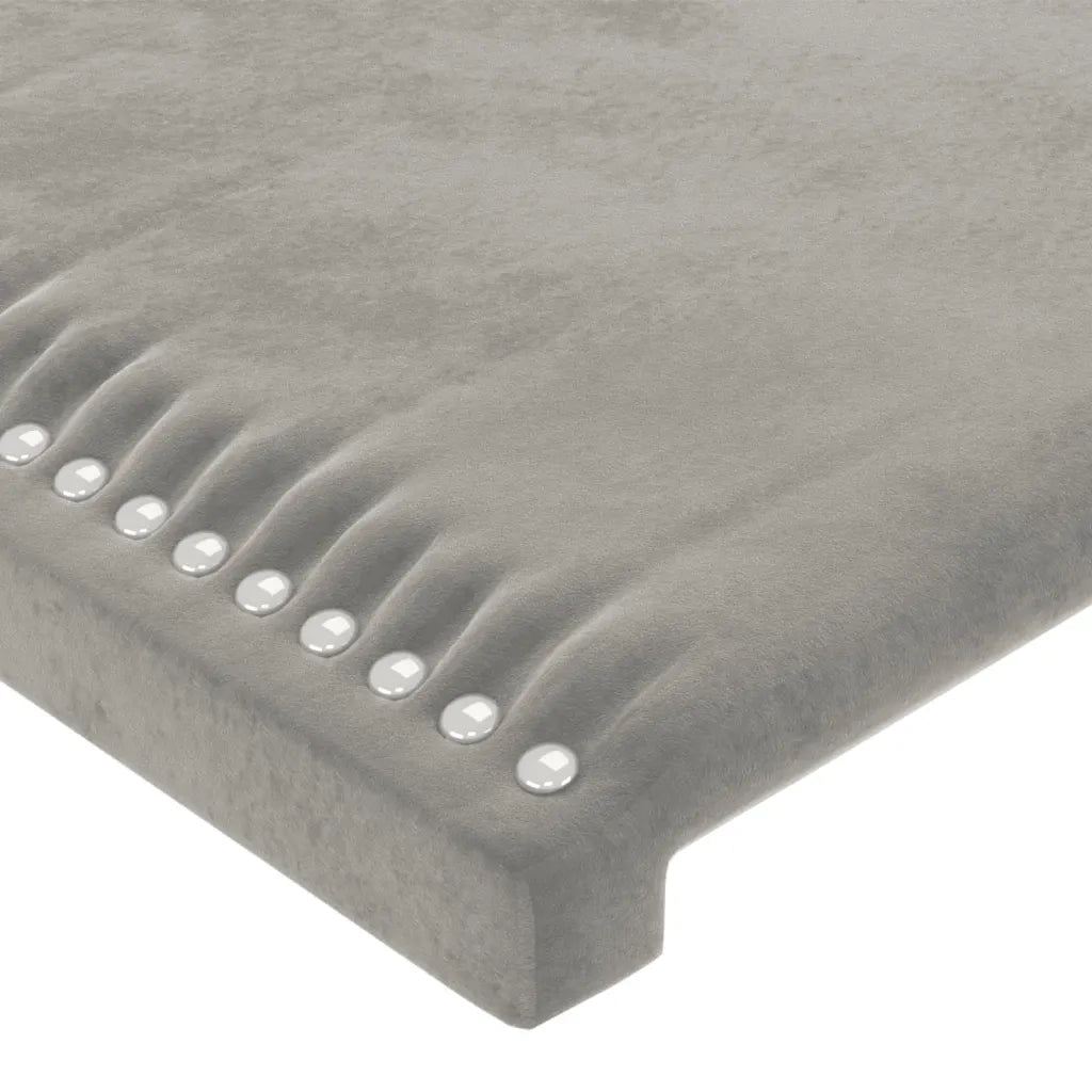 Testiera | Testata ad Orecchio Grigio Chiaro 83x16x78/88 cm in Velluto