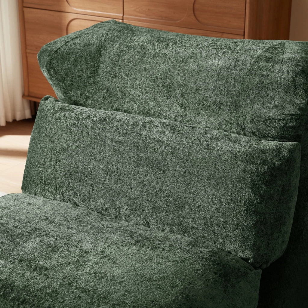 Poltrona singola multifunzione in schiuma verde HOMVRA