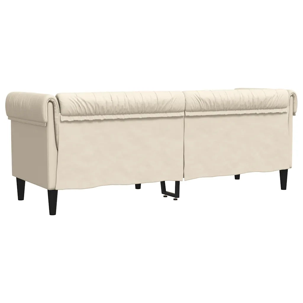 Divano Chesterfield a 3 Posti-Sofa 3 Posti-Divanetto in Lino