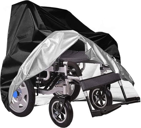 Hoes di protezione per sedia a rotelle - 115*75*130cm - Nero - 210D Oxford - Hoes di protezione per sedia a rotelle - Protezione per sedia a rotelle - Hoes universali per sedia a rotelle - Impermeabile - Resistente alla polvere - Protezione UV