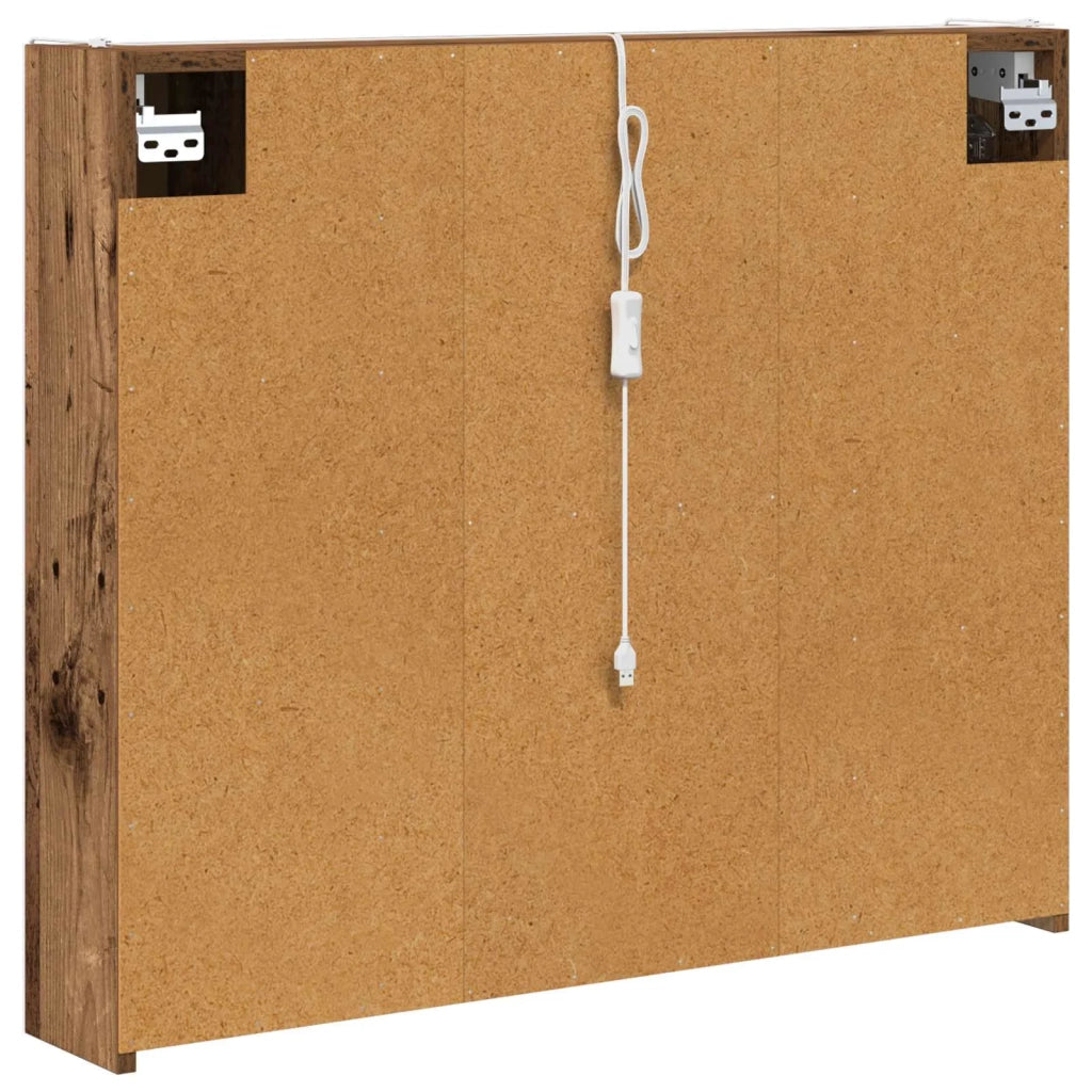 Mobiletto per specchio da bagno Legno vecchio 889269