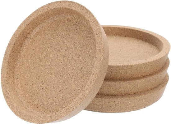 10 pezzi di supporti per bicchieri in gomma con bordo, resistente al calore, riutilizzabile, 10 cm, per bicchiere da vino, tazza, tazza, marrone