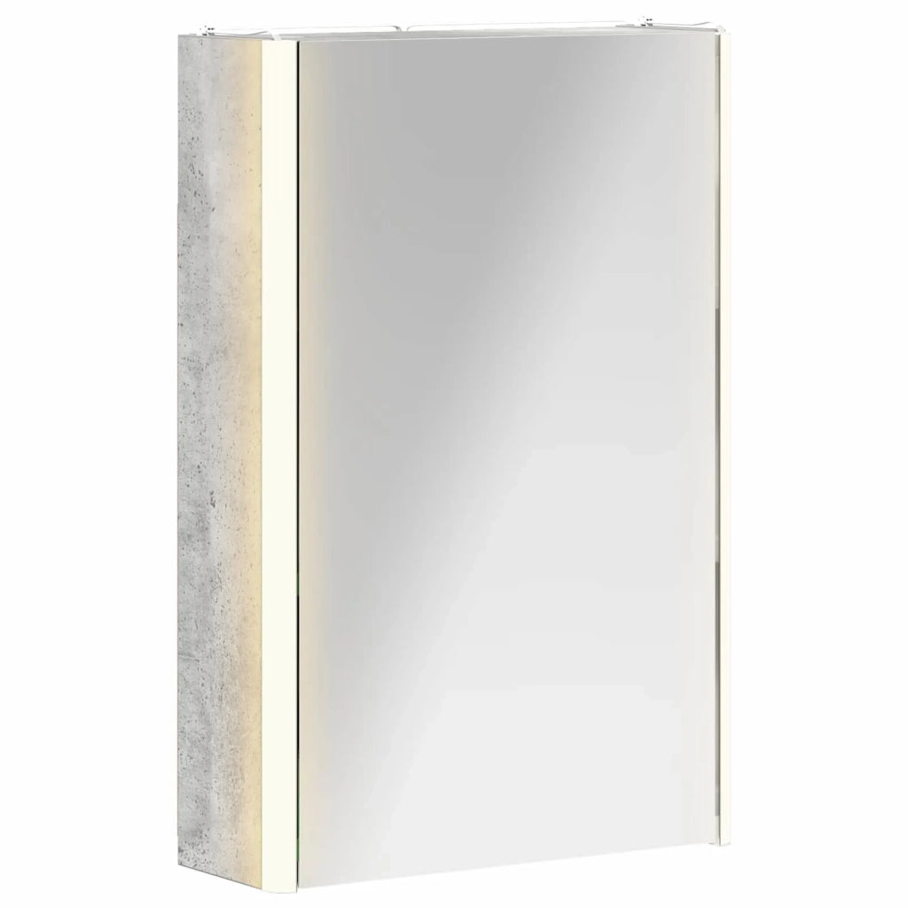 Mobiletto per specchio da bagno Grigio cemento 889218