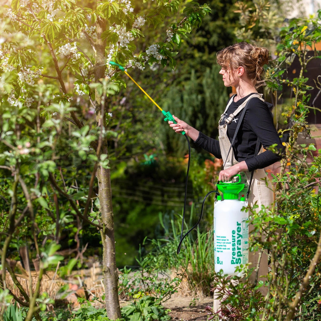 Spruzzatore a pressione manuale KADAX da 8 litri, spruzzatore da giardino per piante con lancia grande