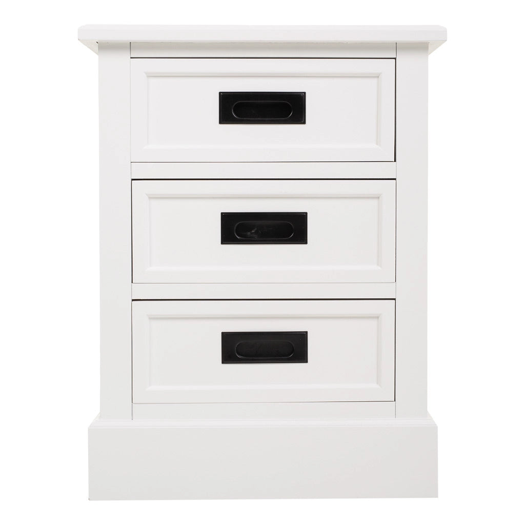 Comodino in legno bianco 45x35x60