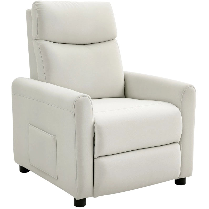 Poltrona Relax inclinabile a 145° con molle a sacco, struttura in acciaio e legno, 73x86x100 cm, colore grigio