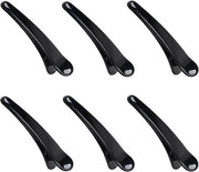 Clip per capelli professionale a 6 pezzi, nero, con clip per capelli in plastica