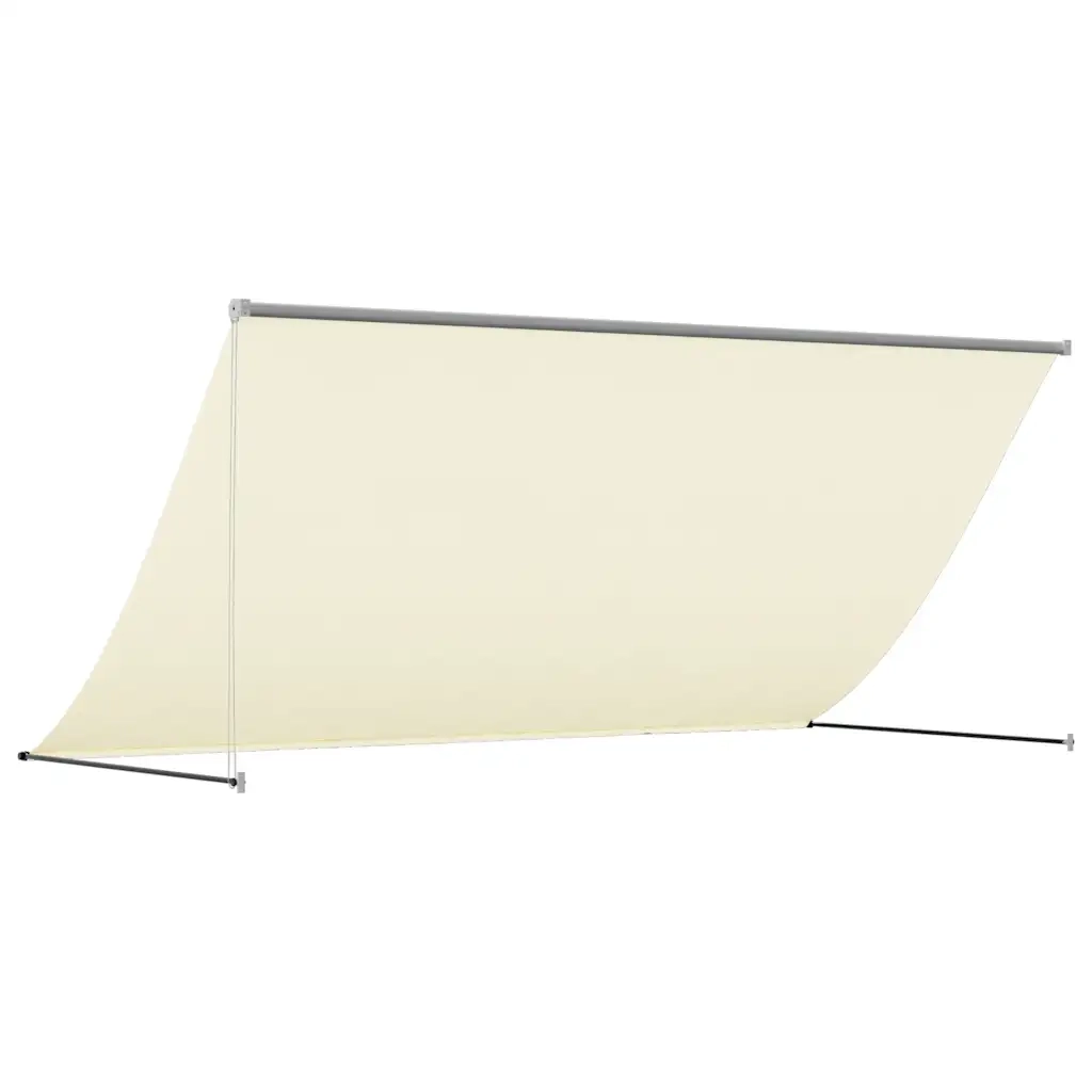 Tenda da Sole Retrattile-Tenda parasole per Patio Crema 300x150 cm in Tessuto e Acciaio
