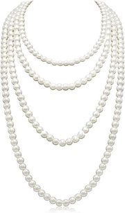 Parelketting in imitazione 150 cm - Lunga catena per collana per donna