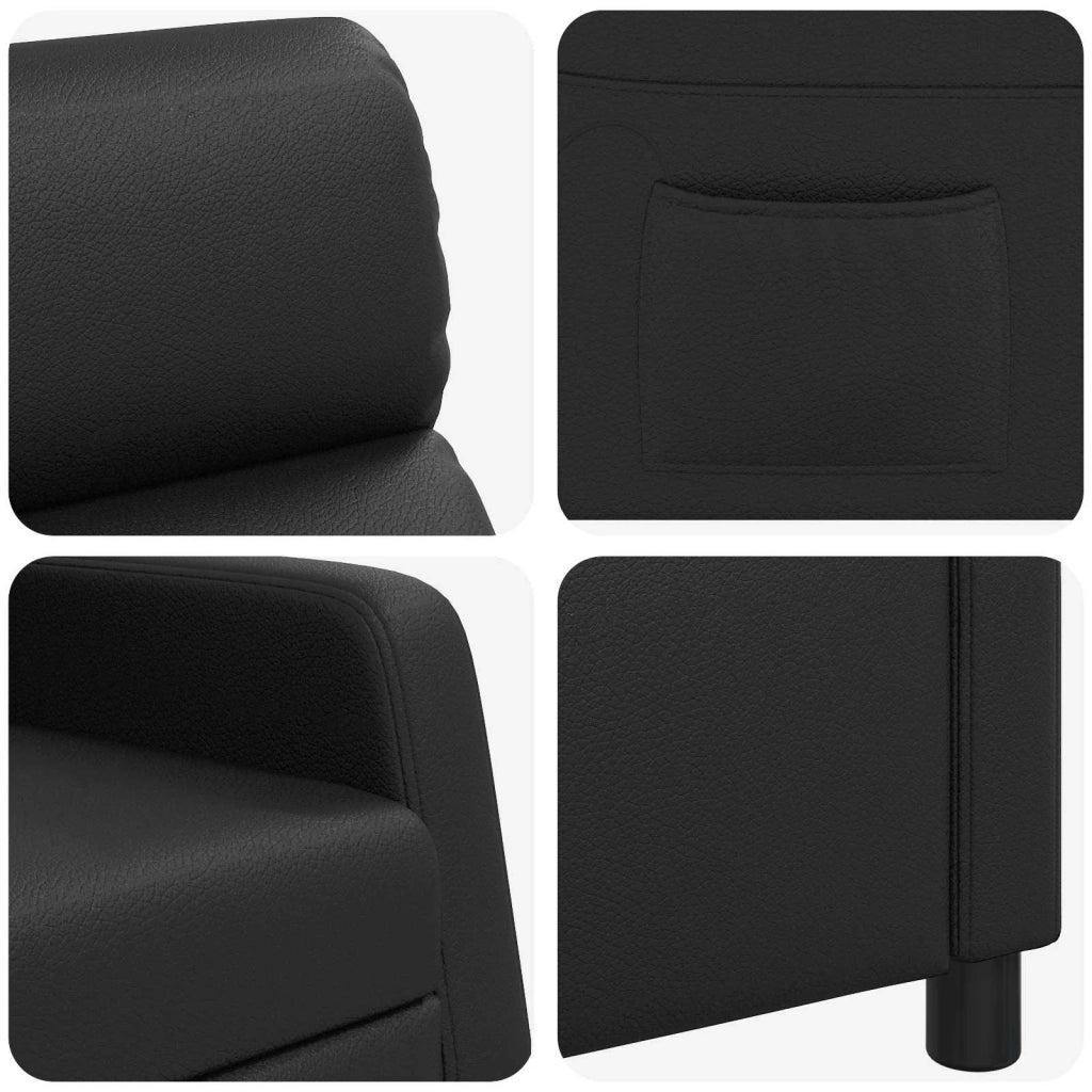 Poltrona Massaggiante Nero Similpelle 42035089